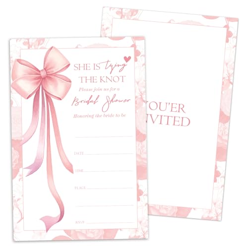 Hochzeitseinladungen für Brautpartys, Schleifen-Einladungen für neue Paare, Mr and Mrs, 25 Stück, zum Ausfüllen von Hochzeits- und Brautpartys, Party-Dekorationen, N02 Hochzeitseinladungen für Brautpartys, Schleifen-Einladungen für neue Paare, Mr and Mrs, 25 Stück, zum Ausfüllen von Hochzeits- und Brautpartys, Party-Dekorationen, N02 von WwongxianB