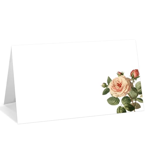 Tischkarten mit Blumenmuster, bearbeitbare Namenskarten für den Tisch, Zeltkarten, Lebensmitteletiketten für Dinner-Party, Brautparty, Hochzeit, Babyparty und Veranstaltungen, 25 Stück Tischkarten mit Blumenmuster, bearbeitbare Namenskarten für den Tisch, Zeltkarten, Lebensmitteletiketten für Dinner-Party, Brautparty, Hochzeit, Babyparty und Veranstaltungen, 25 Stück von WwongxianB
