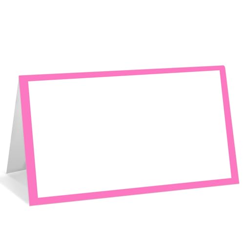 Tischkarten mit rosafarbenem Rand, editierbare Namenskarten für den Tisch, Zeltkarten, Lebensmitteletiketten für Dinner-Party, Brautparty, Hochzeit, Babyparty und Veranstaltungen, 25 Stück Tischkarten mit rosafarbenem Rand, editierbare Namenskarten für den Tisch, Zeltkarten, Lebensmitteletiketten für Dinner-Party, Brautparty, Hochzeit, Babyparty und Veranstaltungen, 25 Stück von WwongxianB