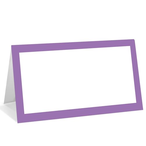 Tischkarten mit violettem Rand, editierbare Namenskarten für den Tisch, Zeltkarten, Lebensmitteletiketten für Dinner-Party, Brautparty, Hochzeit, Babyparty und Veranstaltungen, 25 Stück T24 Tischkarten mit violettem Rand, editierbare Namenskarten für den Tisch, Zeltkarten, Lebensmitteletiketten für Dinner-Party, Brautparty, Hochzeit, Babyparty und Veranstaltungen, 25 Stück T24 von WwongxianB