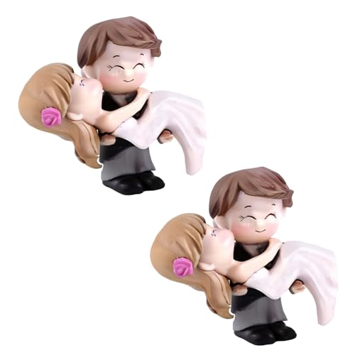 Romantische Hochzeitspaar-Figuren, Kuchendekoration, Brautpaar für Hochzeitsdekorationen, Jubiläen, Partygeschenke, PVC-Statuen, 2 Stück Romantische Hochzeitspaar-Figuren, Kuchendekoration, Brautpaar für Hochzeitsdekorationen, Jubiläen, Partygeschenke, PVC-Statuen, 2 Stück von Wwyan