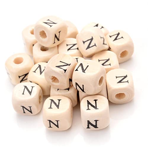 20 Stück 10 mm Naturholz-Buchstaben-Perlen, gemischtes Alphabet, quadratisch, Würfel, Holzperlen für die Schmuckherstellung, handgefertigt, DIY-Armband, Halskette-N 20 Stück 10 mm Naturholz-Buchstaben-Perlen, gemischtes Alphabet, quadratisch, Würfel, Holzperlen für die Schmuckherstellung, handgefertigt, DIY-Armband, Halskette-N von Wxbc