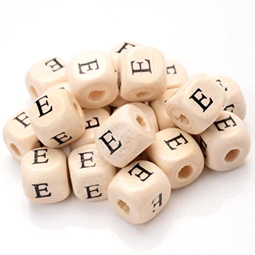 20 Stück 10 mm Naturholz-Buchstabenperlen, gemischt, Alphabet, quadratisch, Würfel, Holzperlen, für die Schmuckherstellung, handgefertigt, DIY, Armband, Halskette-E 20 Stück 10 mm Naturholz-Buchstabenperlen, gemischt, Alphabet, quadratisch, Würfel, Holzperlen, für die Schmuckherstellung, handgefertigt, DIY, Armband, Halskette-E von Wxbc