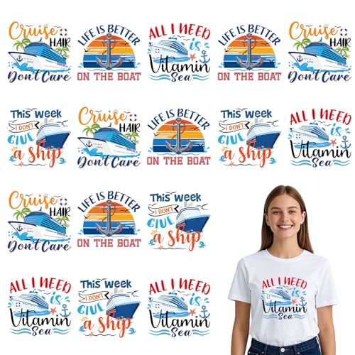 Wxiben Kreuzfahrtschiff-Transfers zum Aufbügeln, 16 Stück, Kreuzfahrtschiff, zum Aufbügeln, für T-Shirts, See-Navigation, Transfer-Vinyl-Aufkleber, Abenteuer-Schiff, zum Aufbügeln für Kleidung, Tasche Wxiben Kreuzfahrtschiff-Transfers zum Aufbügeln, 16 Stück, Kreuzfahrtschiff, zum Aufbügeln, für T-Shirts, See-Navigation, Transfer-Vinyl-Aufkleber, Abenteuer-Schiff, zum Aufbügeln für Kleidung, Tasche von Wxiben