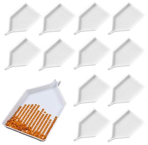 Diamant Malerei Tabletts,12 Stück Diamond Painting Tray Diamant Malerei Kunststofftablett,Diamond Painting Schiffchen,für DIY Diamant Nail Art Kreuz Nähzubehör Diamant Malerei Tabletts,12 Stück Diamond Painting Tray Diamant Malerei Kunststofftablett,Diamond Painting Schiffchen,für DIY Diamant Nail Art Kreuz Nähzubehör von Wxinsheng