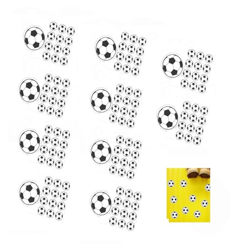 Fußball Sticker,120 Stück Wasserfest Fußball Sticker Selbstklebende Fußball Aufkleber Fußball Party Dekorationsaufkleber für Fußballliebhaber zum DIY Fußball-Partygeschenke(3 cm) von Wxinsheng