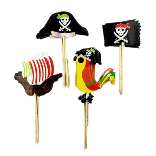 Pirate Tortenstecker,48 Stück Piratenparty Piraten Kuchen Topper Cupcake Topper Pirate Tortenstecker Piratenschiff Kuchen Deko für Piraten Thema Junge Kinder Geburtstag Party Muffin Cupcake Deko Pirate Tortenstecker,48 Stück Piratenparty Piraten Kuchen Topper Cupcake Topper Pirate Tortenstecker Piratenschiff Kuchen Deko für Piraten Thema Junge Kinder Geburtstag Party Muffin Cupcake Deko von Wxinsheng