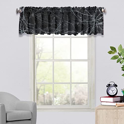 Vorhänge 137X45Cm Schwarzes Spinnennetz Küchenvorhänge Kurzgardinen,Bistrogardinen Landhausstil,Scheibengardinen Blackout 1 Stück,Für Küche Wohnzimmer Kleine Fenster Landhaus Vorhänge 137X45Cm Schwarzes Spinnennetz Küchenvorhänge Kurzgardinen,Bistrogardinen Landhausstil,Scheibengardinen Blackout 1 Stück,Für Küche Wohnzimmer Kleine Fenster Landhaus von Wxlmom