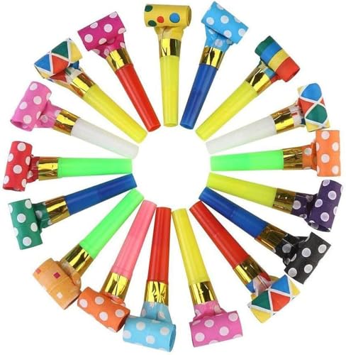 30 Stück bunte Party-Gebläse-Pfeifen, lustige Party-Geräuschmacher, Partyzubehör, Party-Geräuschgenerator, Geräuschmacher von Wyjuan