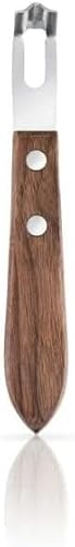 Brown Channel Knife, Lemon Peeler Zester Tool, Wood & Stainless Steel Peeler, Ultra Sharp Lemon Rind Twist Peeler Tool, Kitchen Tool for Lemon Orange Citrus Fruit Grater Graters, Peelers and Slicers P von Wyjuan