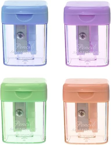 Mini-Bleistiftspitzer in zufälliger Farbe, tragbar, für Studenten, Büro, Schreibwaren, Schreib- und Korrekturbedarf, 4 Stück Mini-Bleistiftspitzer in zufälliger Farbe, tragbar, für Studenten, Büro, Schreibwaren, Schreib- und Korrekturbedarf, 4 Stück von Wyjuan