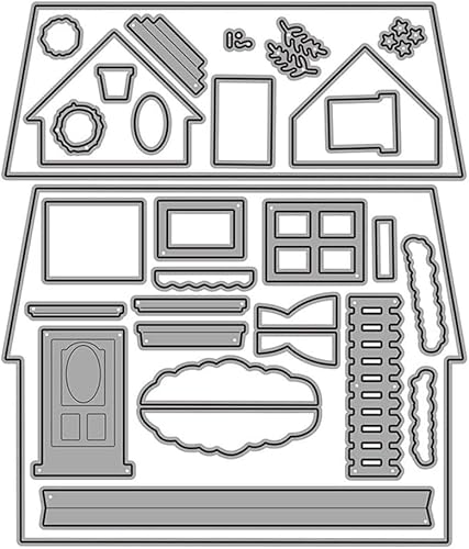 Silver House Stanzformen aus Metall, kreative Weihnachtsgruß-Stanzschablone, Metallschablone, Schablone für DIY, Scrapbooking, Album, Papierkartenherstellung, Stanzformen Silver House Stanzformen aus Metall, kreative Weihnachtsgruß-Stanzschablone, Metallschablone, Schablone für DIY, Scrapbooking, Album, Papierkartenherstellung, Stanzformen von Wyjuan