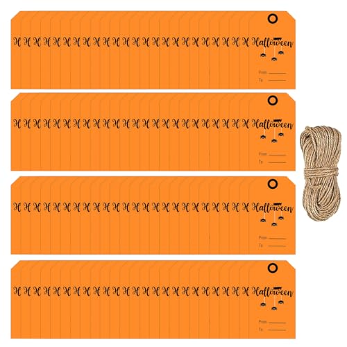 100pcs Halloween Hanging Etiketten Wickeln Etiketten Mit 65.61ft String Für Die Vorliegende Box Candy Bag Cupcake Top Decoration Label Karten 100pcs Halloween Hanging Etiketten Wickeln Etiketten Mit 65.61ft String Für Die Vorliegende Box Candy Bag Cupcake Top Decoration Label Karten von Wynrzyj