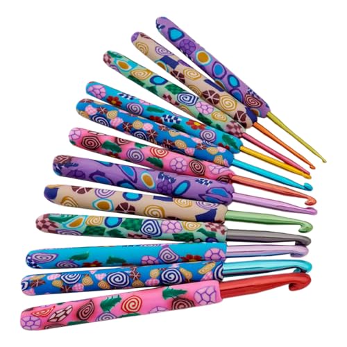 12 Stcs Ergonomische Häkchen Haken 2 0 Mm Bis 8 0 Mm Häkeln Nadel Strick Nadelzubehör Einfach Zu Bedienen Für Frauen von Wynrzyj