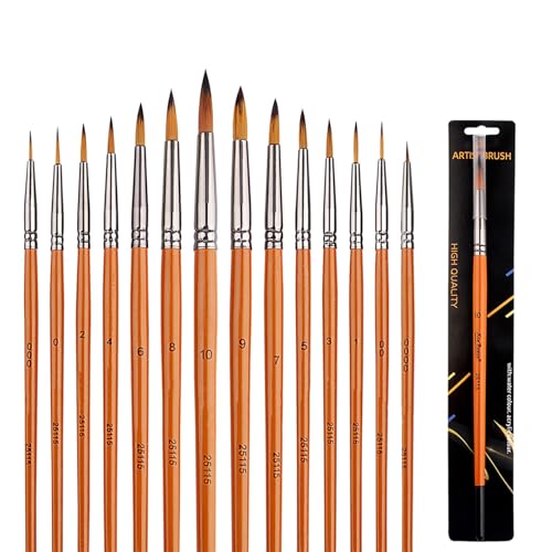 14pcs Holzgriff Detail Pinsel Für Acryl Aquarell Gouache Öl Gesicht Körper Malmalerei Nylon Borsten Pinsel Pinsel 14pcs Holzgriff Detail Pinsel Für Acryl Aquarell Gouache Öl Gesicht Körper Malmalerei Nylon Borsten Pinsel Pinsel von Wynrzyj