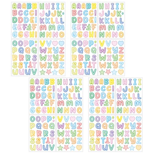 4 Blätter Selbst Kleber Buchstaben Aufkleber Aufkleber Cartoon Buchstabenabziehbilder Für Mailbox Notebook Photo Card Dekoration 4 Blätter Selbst Kleber Buchstaben Aufkleber Aufkleber Cartoon Buchstabenabziehbilder Für Mailbox Notebook Photo Card Dekoration von Wynrzyj