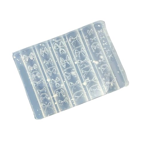 Bowknot Detail Nails Art Form Flexible Silikon Maniküre Werkzeug Zum Design Schnell Demolding Wiederverwendbares Accessoire Weiches Silikonnagelkunstwerkzeug von Wynrzyj