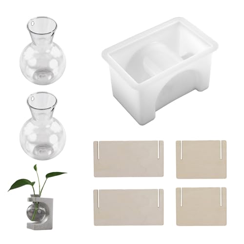 Flexible Silikonform Für Handgefertigte Harz Handwerksträhne Pflanzer Anzeige Rack Rechteckig Vase Organizer Form Silikonform Für Harzhandwerk von Wynrzyj