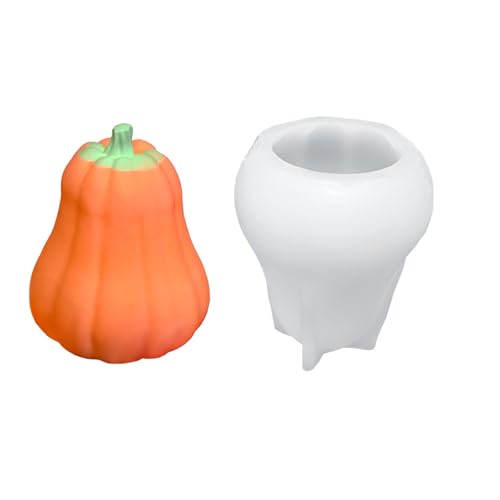 Halloween Kerze Silikon Schimmel Schädel/Kürbisform Für Handwerksfutterqualität Flexibler Wiederverwendbares Back Dekorationswerkzeug Halloween Schädelschimmel Form von Wynrzyj