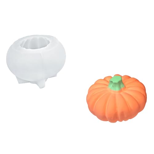 Halloween Kerze Silikon Schimmel Schädel/Kürbisform Für Handwerksfutterqualität Flexibler Wiederverwendbares Back Dekorationswerkzeug Halloween Schädelschimmel Form von Wynrzyj