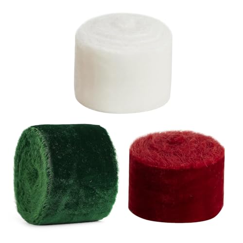 Velvets Ribbons Polyesterbreite 4 Cm/1 57in Dekorieren Kreative Geschenkverpackung Weich Für Hochzeitsfeiern Urlaub 3 Rollen Velvets Ribbons Polyesterbreite 4 Cm/1 57in Dekorieren Kreative Geschenkverpackung Weich Für Hochzeitsfeiern Urlaub 3 Rollen von Wynrzyj