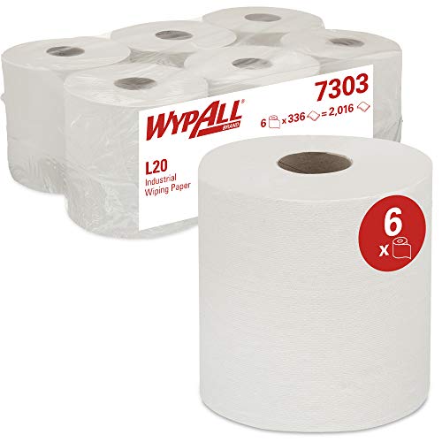 WypAll 7303 Industriewischtücher L20, mit Zentralentnahme, 2-lagig, weiß (6 Rollen x 380 Wischtücher) WypAll 7303 Industriewischtücher L20, mit Zentralentnahme, 2-lagig, weiß (6 Rollen x 380 Wischtücher) von Wypall
