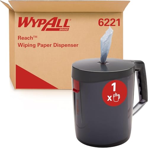 WypAll Reach Tragbarer Spender für Zentralentnahme 6221 – Spender für weiße oder blaue Papier-Reinigungstücher – Einzelblattentnahme WypAll Reach Tragbarer Spender für Zentralentnahme 6221 – Spender für weiße oder blaue Papier-Reinigungstücher – Einzelblattentnahme von Wypall