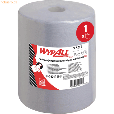 Wypall Wischtuch L20 7301 2lagig 33x38cm Rolle 500 Blatt blau Wypall Wischtuch L20 7301 2lagig 33x38cm Rolle 500 Blatt blau von Wypall