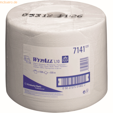 Wypall Wischtücher Wypall L10 Extra 1-lagig 38x23,5cm Großrolle weiß Wypall Wischtücher Wypall L10 Extra 1-lagig 38x23,5cm Großrolle weiß von Wypall