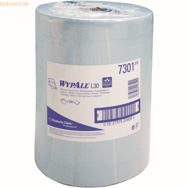Wypall Wischtücher Wypall L20 Extra+ 2-lagig 38x33cm Großrolle blau von Wypall