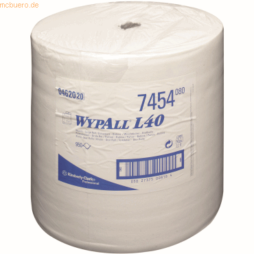 Wypall Wischtücher Wypall L40 1-lagig 34x31,5cm Großrolle weiß von Wypall