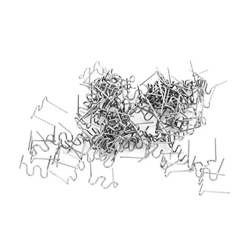 Klammern Kunststoff Schweissen,Stoßstangenreparaturklammern, 100 Stück 0,8 mm Auto Stoßstangenreparatur Vorgeschnittene Schweißklammern Reparaturwerkzeugsatz("Wave" -Stil) von Wytino
