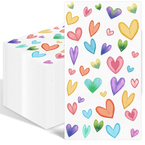 Herzen Tischdeko Servietten, Liebe Serviette, Herz Partygeschirr, Einweg Papier Servietten für Partyzubehör, Herzen Themen Servietten Perfekt für Geburtstage, Partys, Hochzeiten, Muttertag, Feiern von Wzczf