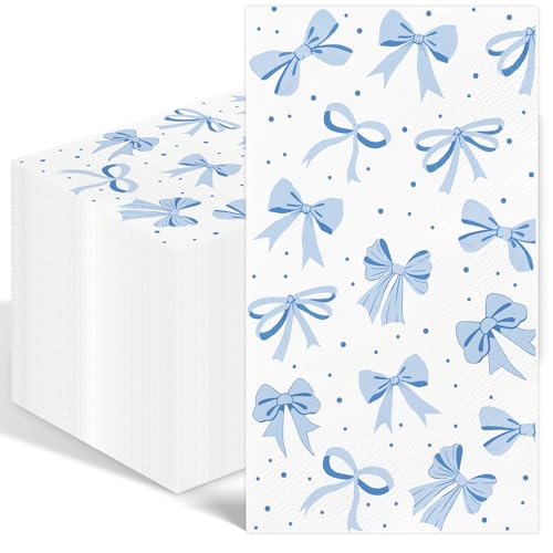 Schleife Serviette, 50 Stück Schleife Party Dekorationen, 50 Stück süße Schleife PartyServiette, Party Geschirr Supplies für Verlobung, Mädchen, Babyparty, Hochzeit Schleife Serviette, 50 Stück Schleife Party Dekorationen, 50 Stück süße Schleife PartyServiette, Party Geschirr Supplies für Verlobung, Mädchen, Babyparty, Hochzeit von Wzczf