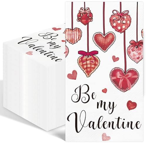 Servietten Mit Valentinstag, 50 Stück Party Papierservietten, Herzservietten, Cocktailservietten, Abendessen-Servietten für Valentinstag, Brautparty, Hochzeitsfeier, Mädelsparty, Geburtstag Servietten Mit Valentinstag, 50 Stück Party Papierservietten, Herzservietten, Cocktailservietten, Abendessen-Servietten für Valentinstag, Brautparty, Hochzeitsfeier, Mädelsparty, Geburtstag von Wzczf