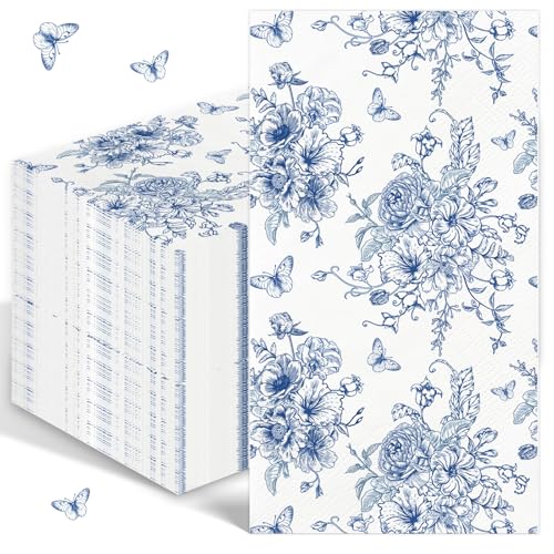 Wzczf 50 Stück Blaue und Weiße Porzellan-Muster Servietten,3-Lagige Blaue und Weiße Porzellan-Papier-Gästeservietten,Papierserviette Einweg Party Tischdeko für Garten Hochzeit Party Wzczf 50 Stück Blaue und Weiße Porzellan-Muster Servietten,3-Lagige Blaue und Weiße Porzellan-Papier-Gästeservietten,Papierserviette Einweg Party Tischdeko für Garten Hochzeit Party von Wzczf