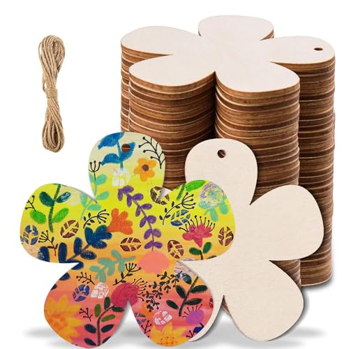 Wzhtuzi 30 Stück Blumen Holzausschnitte, 7 cm, unlackiert, blanko,Unvollendeter Blumen, Florale Holzscheiben, Blumen Holzscheiben Deko, Zubehör für Heimwerker, Kunsthandwerk, Heimdekoration Wzhtuzi 30 Stück Blumen Holzausschnitte, 7 cm, unlackiert, blanko,Unvollendeter Blumen, Florale Holzscheiben, Blumen Holzscheiben Deko, Zubehör für Heimwerker, Kunsthandwerk, Heimdekoration von Wzhtuzi