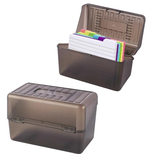 Wzhtuzi Karteikarten Box, 14.5 x 8.5 x 9cm Karteikasten Grau mit Stift Lernkarteibox Karteikasten für 400 Karten A7 A8 für Unterwegs Lernen Notizen Schulsachen Büro Zuhause, Grau Wzhtuzi Karteikarten Box, 14.5 x 8.5 x 9cm Karteikasten Grau mit Stift Lernkarteibox Karteikasten für 400 Karten A7 A8 für Unterwegs Lernen Notizen Schulsachen Büro Zuhause, Grau von Wzhtuzi