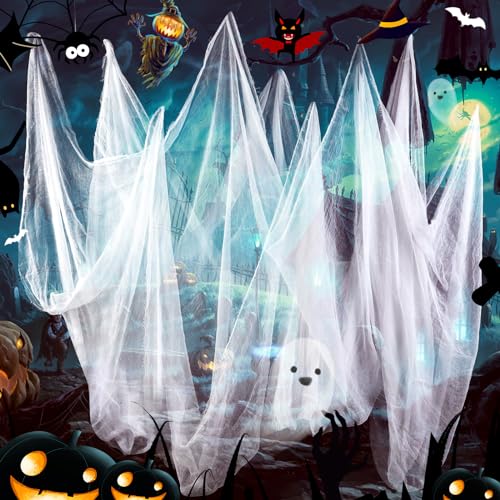 Wzone Halloween Gruselige mit Fälschung Blut Tuch – 215 x 500 cm(84 x 197 in) XXL Gruseltuch, Blutiges Gazetuch für Gothic-Party, Spukhaus & Halloween-Dekoration von Wzone