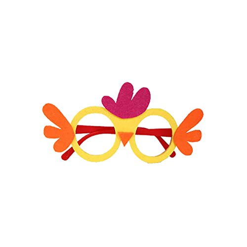 Wzxhew Osterparty Cosplay Neuheit Design Keine Brille Kinder Party Dress Up Niedliches Häschen Küken Osterei Brille Rahmen Party Flagge (G, Einheitsgröße) von Wzxhew