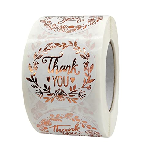 Wzxhew Roll Thank You Flower Hot Rose Gold Aufkleber Geschenk Hochzeit Dekoration Aufkleber That 70 Show Aufkleber (Roségold, Einheitsgröße) von Wzxhew