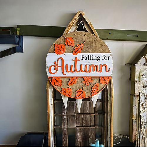 Wzxksoac 1 Stück Herbst-Schablonen, 30,5 Cm, Rund, Thanksgiving-Schablone, Wie Abgebildet, Aus für Türschild, Aufhänger, Kranz, Holzstoff von Wzxksoac