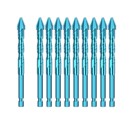 Wzxksoac 10-Teiliges Fliesenbohrer-Set, Blau, Spatenbohrer-Set, Hohe Härte, Exzenterbohrer, Bohrmaschine, Zubehör für Elektrowerkzeuge, 10 mm Wzxksoac 10-Teiliges Fliesenbohrer-Set, Blau, Spatenbohrer-Set, Hohe Härte, Exzenterbohrer, Bohrmaschine, Zubehör für Elektrowerkzeuge, 10 mm von Wzxksoac