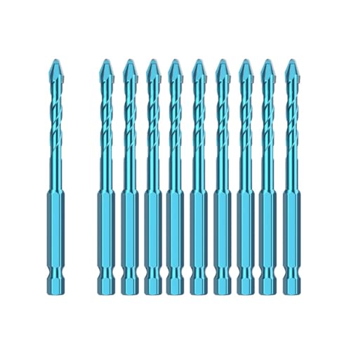 Wzxksoac 10-Teiliges Fliesenbohrer-Set, Blau, Spatenbohrer-Set, Hohe Härte, Exzenterbohrer, Bohrmaschine, Zubehör für Elektrowerkzeuge, 6 mm Wzxksoac 10-Teiliges Fliesenbohrer-Set, Blau, Spatenbohrer-Set, Hohe Härte, Exzenterbohrer, Bohrmaschine, Zubehör für Elektrowerkzeuge, 6 mm von Wzxksoac
