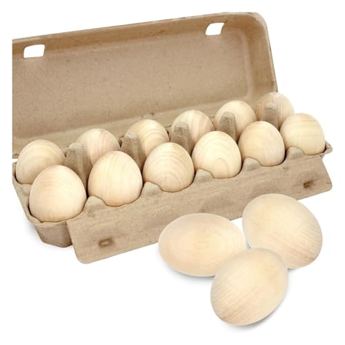 Wzxksoac 12 Stück Holzeier, Bemalt, Künstliche Ostereier, Unbemalte Künstliche Holzeier zum Basteln, Osterdekoration, Einfach zu Verwenden, Holzfarbe Wzxksoac 12 Stück Holzeier, Bemalt, Künstliche Ostereier, Unbemalte Künstliche Holzeier zum Basteln, Osterdekoration, Einfach zu Verwenden, Holzfarbe von Wzxksoac