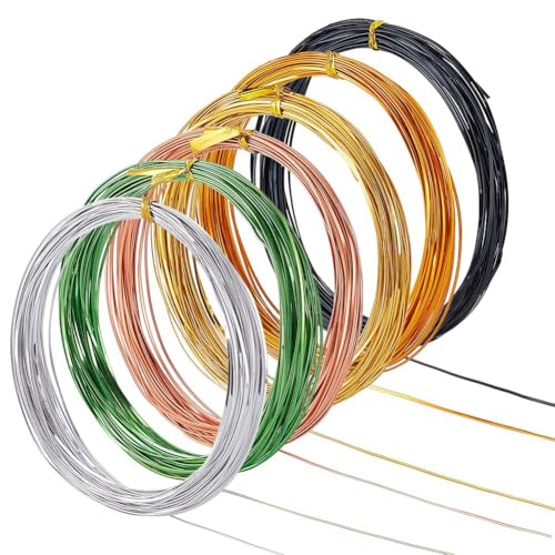 Wzxksoac 196 Fuß Flacher Aluminiumdraht in 6 Farben, 0,5 X 1 mm Farbiger Draht zum Basteln Von Schmuck, Emaille-Basteln, 32,81 Fuß/Rolle Wzxksoac 196 Fuß Flacher Aluminiumdraht in 6 Farben, 0,5 X 1 mm Farbiger Draht zum Basteln Von Schmuck, Emaille-Basteln, 32,81 Fuß/Rolle von Wzxksoac