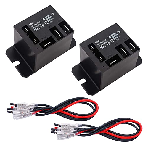 Wzxksoac 2 STÜCKE Leistung Relais DC12V Spule, 30A SPDT (1NO 1NC) 120 VAC mit 10 Schnell Anschluss Klemmen DräHte (DC12V) von Wzxksoac