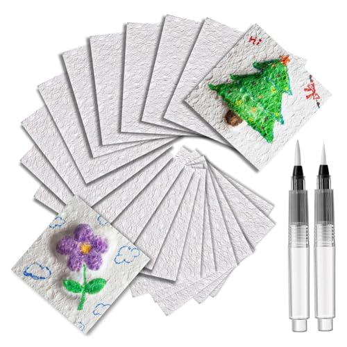 Wzxksoac 20 Blatt Zeichenpapier mit Schaumstoffstruktur und 2 Wasserstiften, Handgefertigtes Schaumstoff-Kunst-Zeichenpapier in für DIY-Kunst Wzxksoac 20 Blatt Zeichenpapier mit Schaumstoffstruktur und 2 Wasserstiften, Handgefertigtes Schaumstoff-Kunst-Zeichenpapier in für DIY-Kunst von Wzxksoac