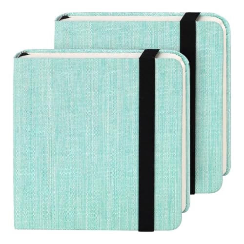Wzxksoac Aquarelljournal - Baumwolle Heiß Gepresst, 300gsm/140lb, 2 Packungen, 24 Blätter Pro Packung, 4,7x4,7, Kunstbedarf Hellgrün von Wzxksoac