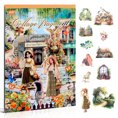 Wzxksoac Für Junk Journal Supplies, Transparentes PET für Scrapbook, Aufkleber, Vorgefertigtes Journaling-Aufkleberbuch für Scrapbooking Sunshine Garden Wzxksoac Für Junk Journal Supplies, Transparentes PET für Scrapbook, Aufkleber, Vorgefertigtes Journaling-Aufkleberbuch für Scrapbooking Sunshine Garden von Wzxksoac